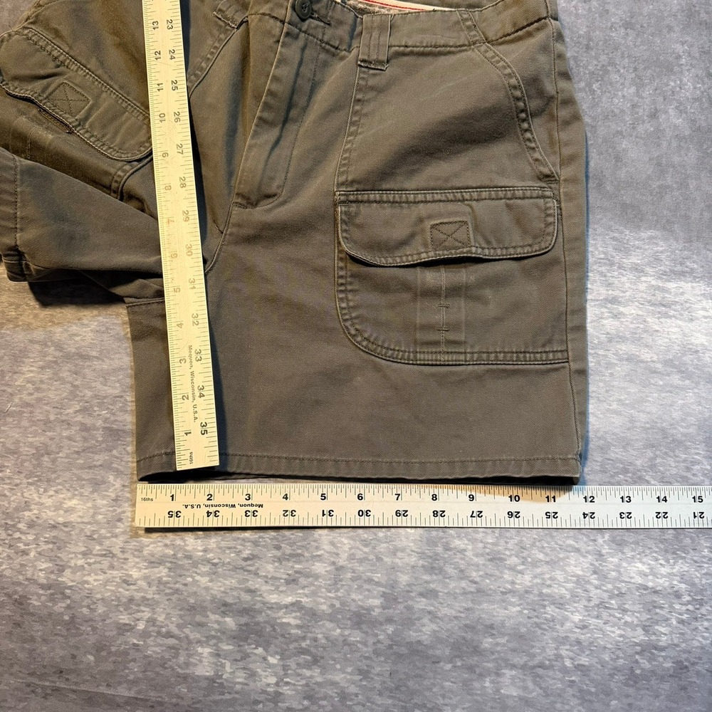 Bass Women's Olive Green Cotton Front Cargo Shorts Size 6 Utility Outdoor Gorp - Picture 3 of 6